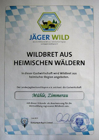 Wanderhotel Gasthof Muehle – ausgezeichnet mit dem Bayerischen Umweltsiegel in Gold